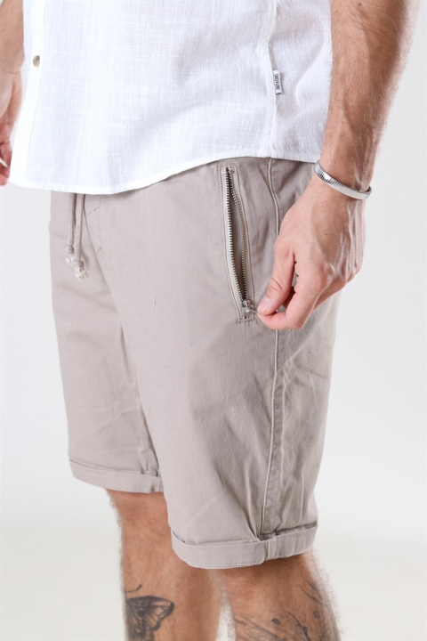 Solid Ron Zip Shorts Simple Tau