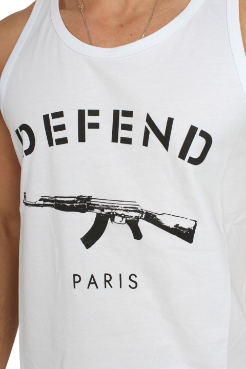 Defend Paris Debardeur Tank Top White