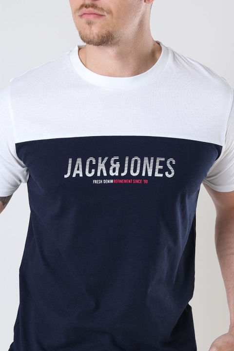 Jack & Jones JJEDAN BLOCKING TEE SS O-NECK Navy Blazer