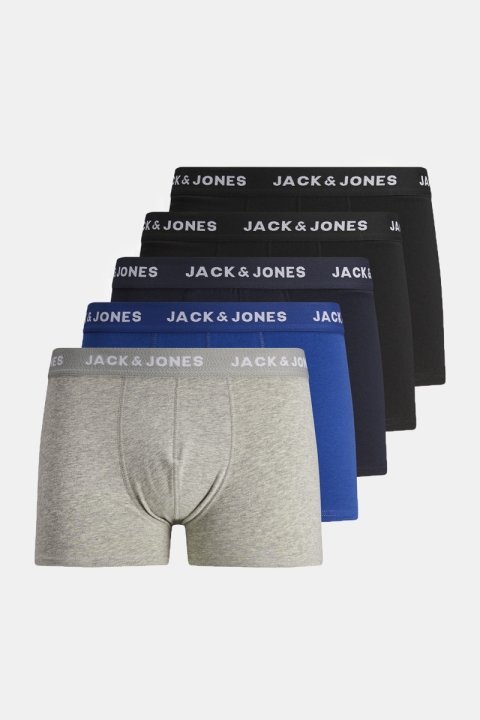 Jack & Jones Jacbasic Plain Trunks 5 Pack Black-Navy-Surf-lgm