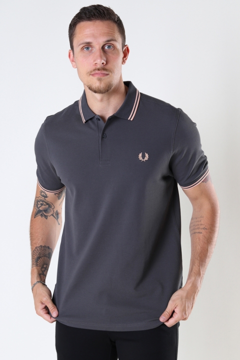 Køb Fred Perry Twin Tipped Fp Shirt Gunmetal