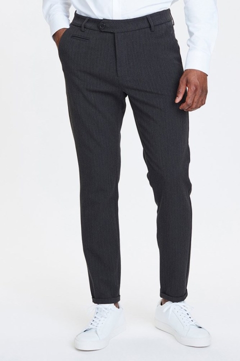 Køb Les Deux Como Pinstripe Suit Pants Charcoal/Olive Green