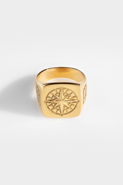 Northern Legacy Oversize Compass Ring Gold