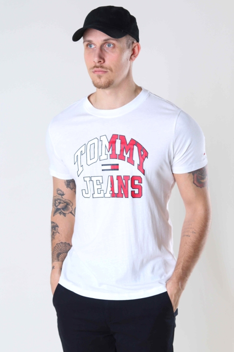 TOMMY JEANS ENTRY COLLEGIATE TEE White