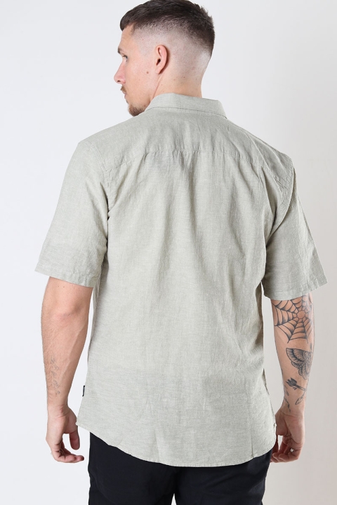 ONLY & SONS CAIDEN SS SOLID LINEN SHIRT Oil Green