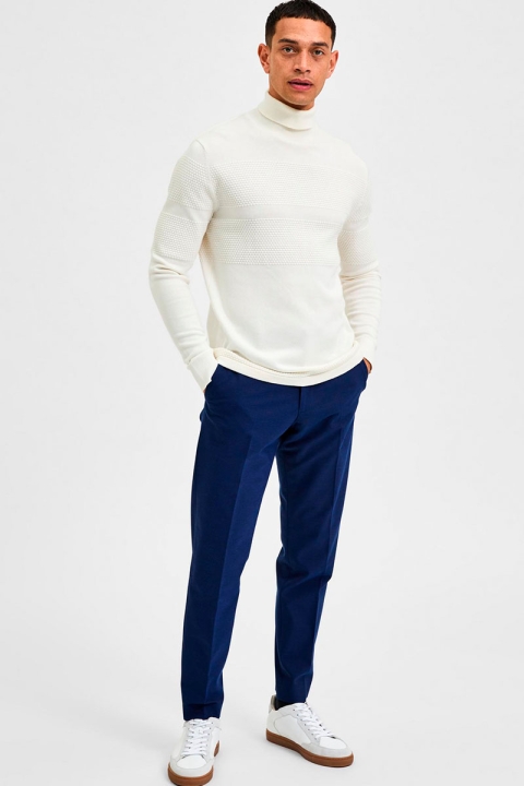 Selected MAINE LS KNIT ROLL NECK Egret