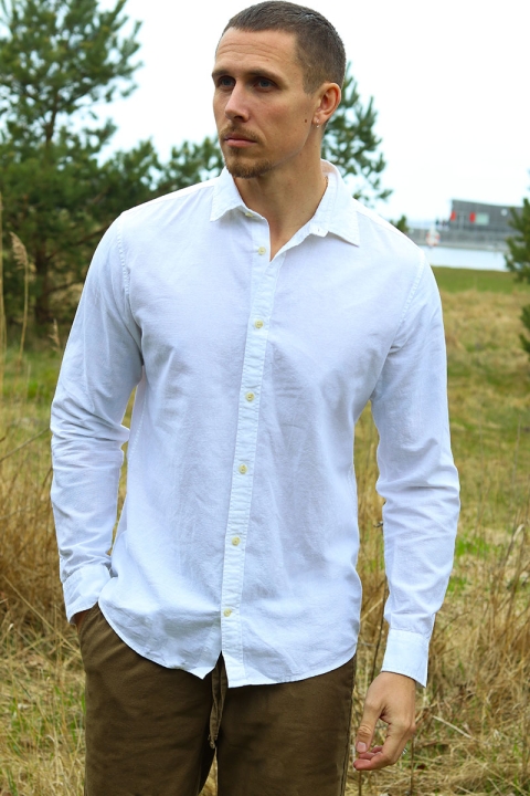 Jack & Jones Summer Linen Shirt LS White
