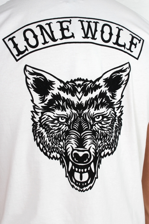 Just Junkies Ganger Wolf T-shirt Off White
