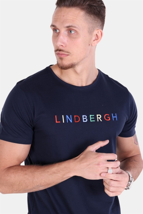 Lindbergh Logo T-Shirt Dark Blue