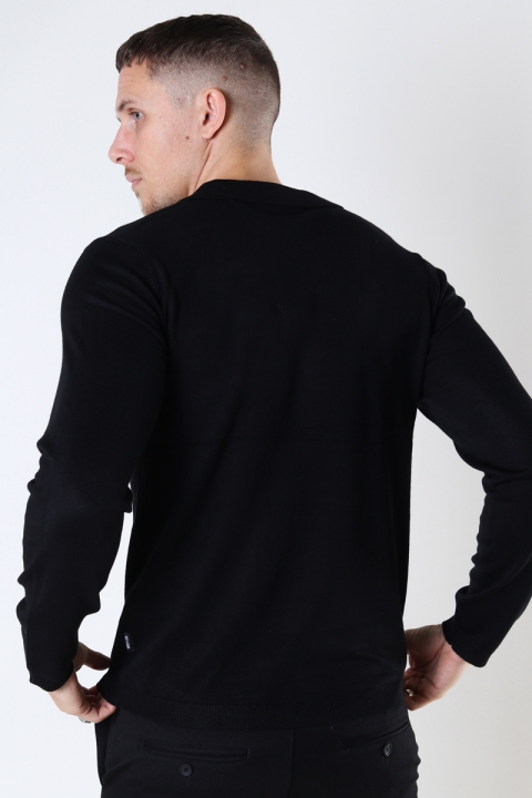 ONLY & SONS WYLER LIFE LS POLO KNIT Black
