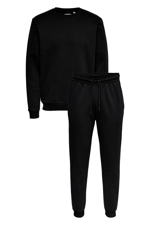ONLY & SONS CERES PANT & CREW SET Black