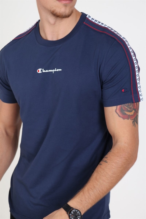 Champion Stripe C Logo Crewneck T-shirt Blå