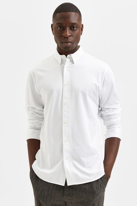 Selected SLIM MULTI SHIRT 2 PACK White With White Combo