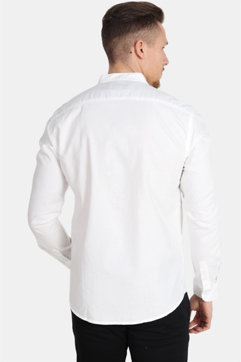 Kronstadt Johan Oxford Henley Dyed Skjorte Off White