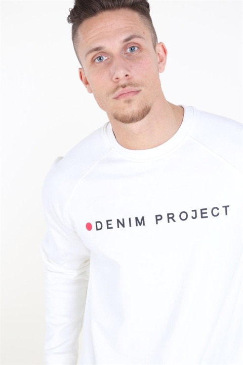Denim Project Logo Crew Sweat White