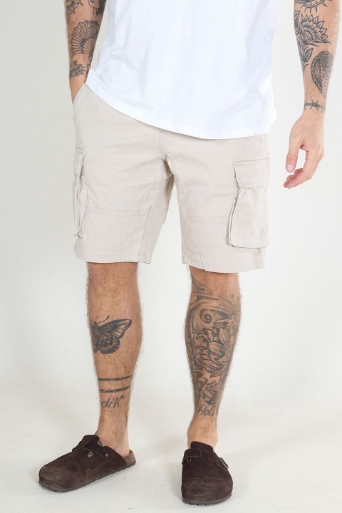 ONLY & SONS Cam Stage Cargo Shorts Silver Lining