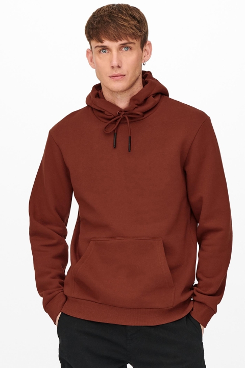 ONLY & SONS CERES LIFE HOODIE SWEAT Burnt Henna