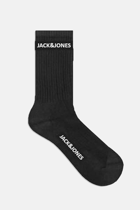 Jack & Jones BASIC LOGO TENNIS SOCK 5 PACK Black