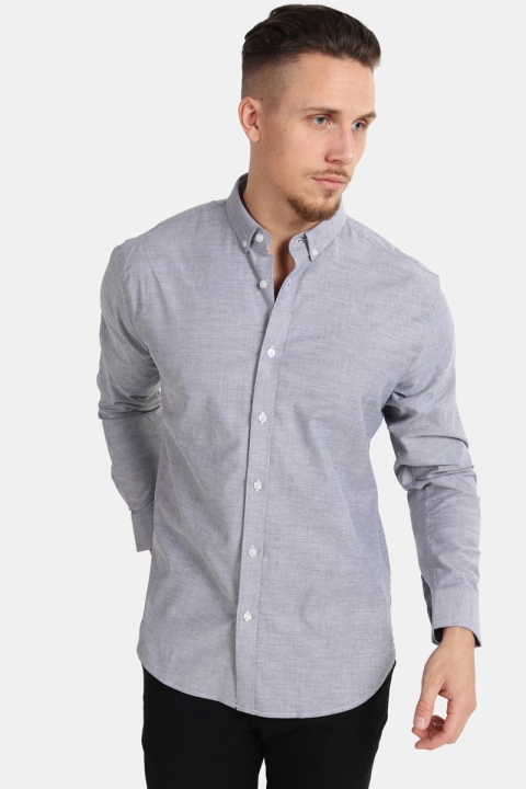 Clean Cut Oxford Plain Skjorte Grey