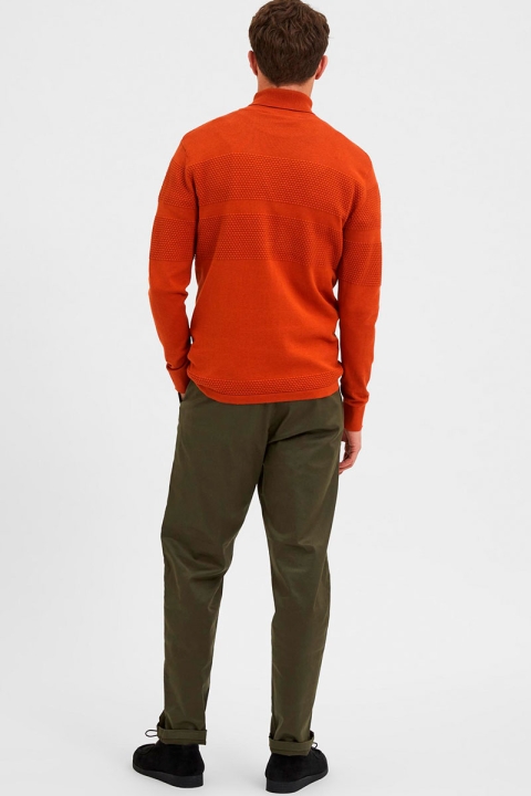 Selected MAINE LS KNIT ROLL NECK Bombay Brown