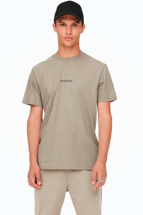 Only & Sons Musk Life Logo Tee Silver Lining
