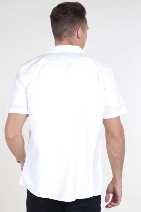 Only & Sons Travis SS Reverse Thin Oxford Skjorte White
