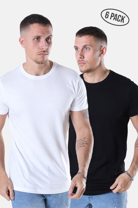 Basic Brand Cam T-shirt 6-Pack Black/White