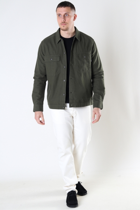 ONLY & SONS ONSKENNET LIFE LS LINEN OVERSHIRT Olive Night