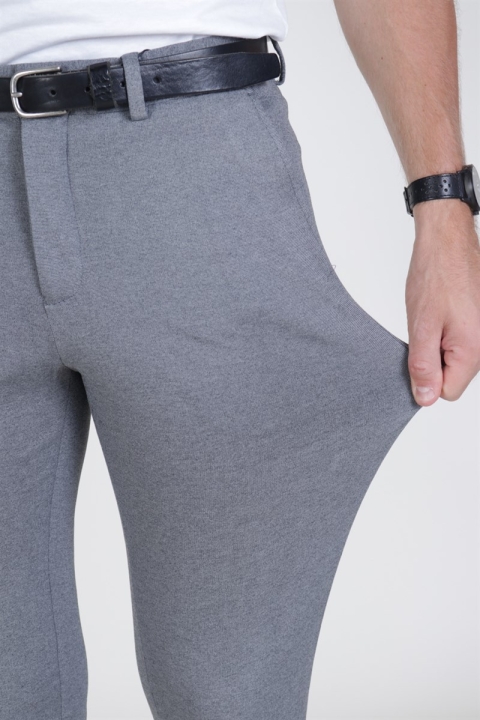 Selected Skinny Jersey Pants Grey Melange
