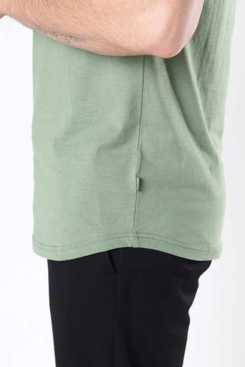 Solid Dew SS Long T-shirt Hedge Green