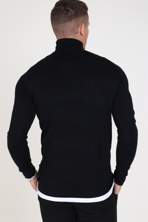 Tailored & Originals Knit - Morris Rollneck Black