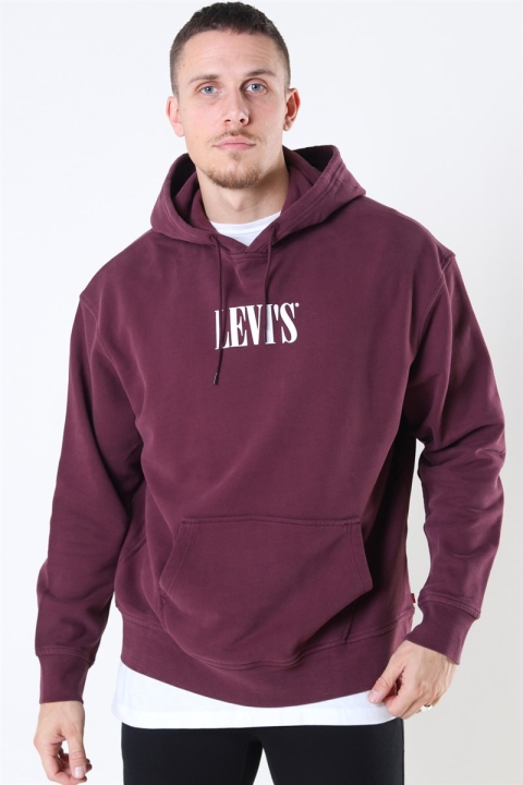 Levis Relaxed Graphic Hoodie Bordeaux