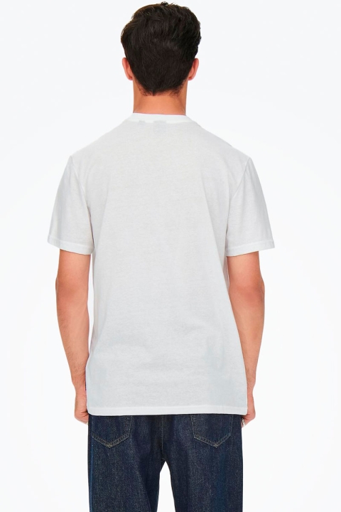 Only & Sons Musk Life Logo Tee White