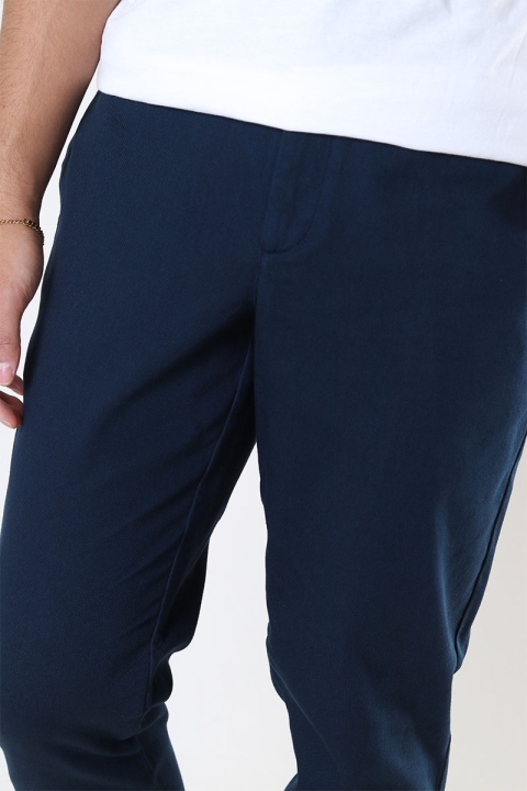 Solid Filip Structure Elasticated Pants Insignia Blue