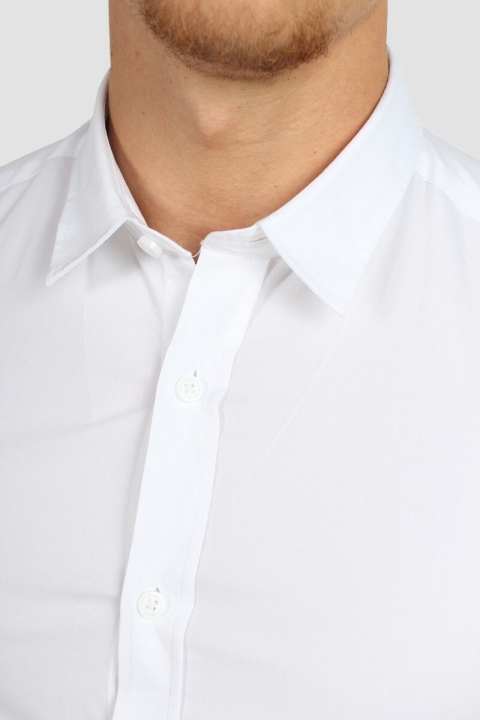Only & Sons Alfredo LS stretch Shirt White