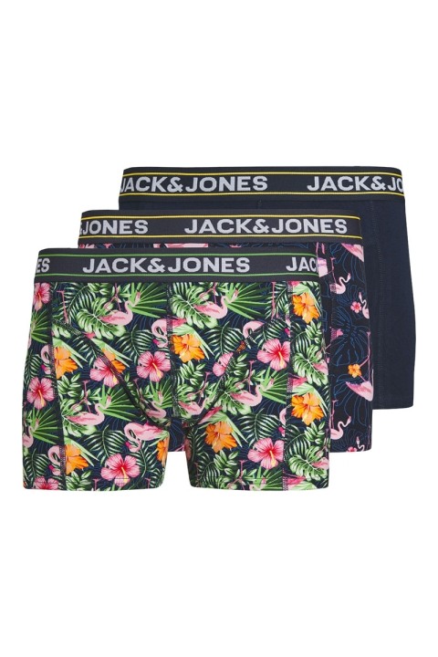Jack & Jones Flamingo Trunks 3 Pack Navy Blazer