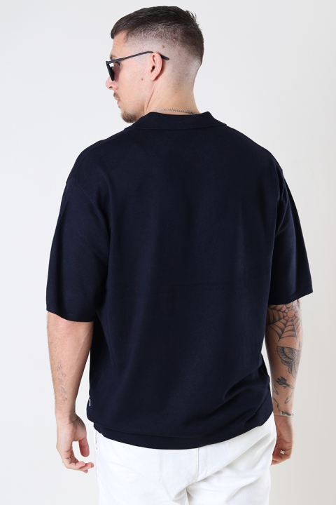 ONLY & SONS ONSWYLER LIFE SS POLO ZIP RLX KNIT Dark Navy