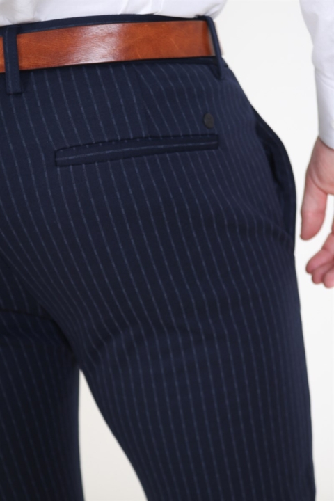 Clean Cut Milano Pinstripe Pants Navy