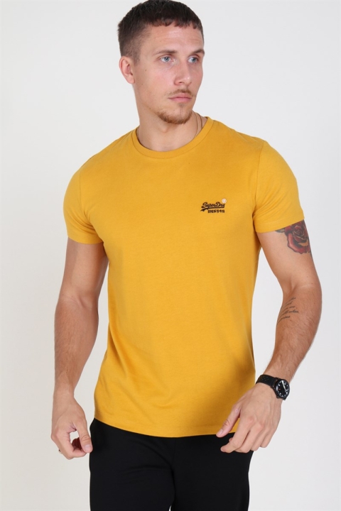 Superdry Orange Label Embroidery T-shirt Ochre Gold