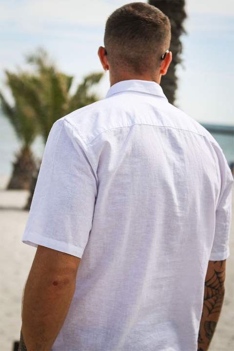 ONLY & SONS Caiden SS Linen Shirt White