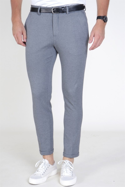 Selected Skinny Jersey Pants Grey Melange
