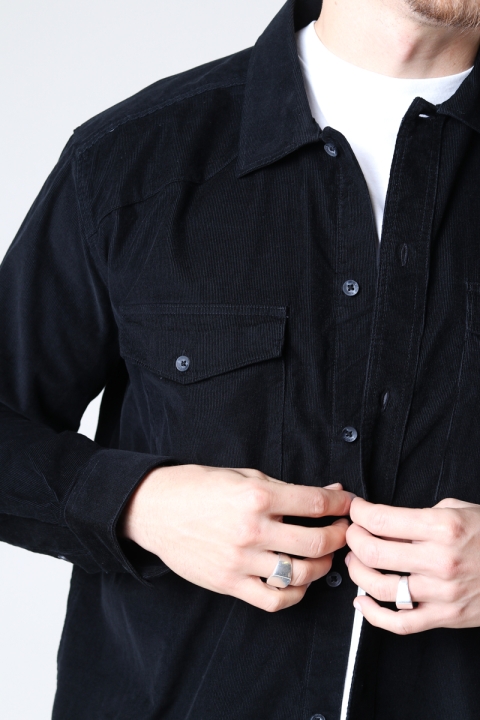 ONLY & SONS ANDY LS RELAXED CORD SHIRT Black