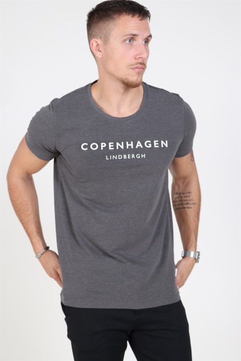 Lindbergh Copenhagen T-shirt Dark Grey Melange