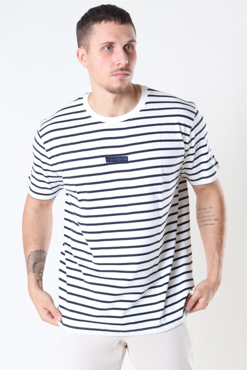 Woodbird Menak Stripe T-shirt Kit-Navy