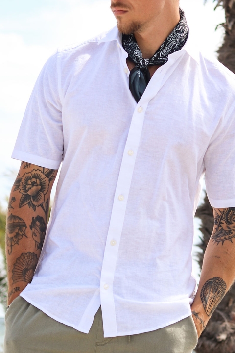 ONLY & SONS Caiden SS Linen Shirt White