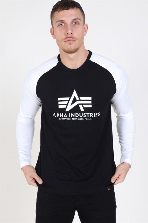 Billede af Alpha Industries Basic LS T-Shirt Black/White