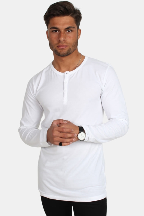 Billede af Basic Brand Placket LS T-shirt White