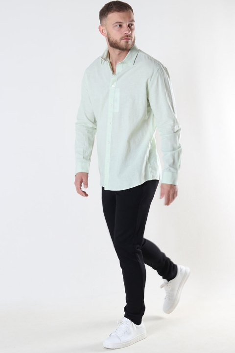 Selected Reg New Linen Shirt LS Vetiver