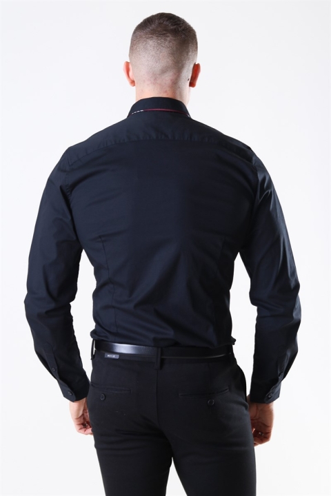 Only & Sons Alfredo LS stretch Shirt Black