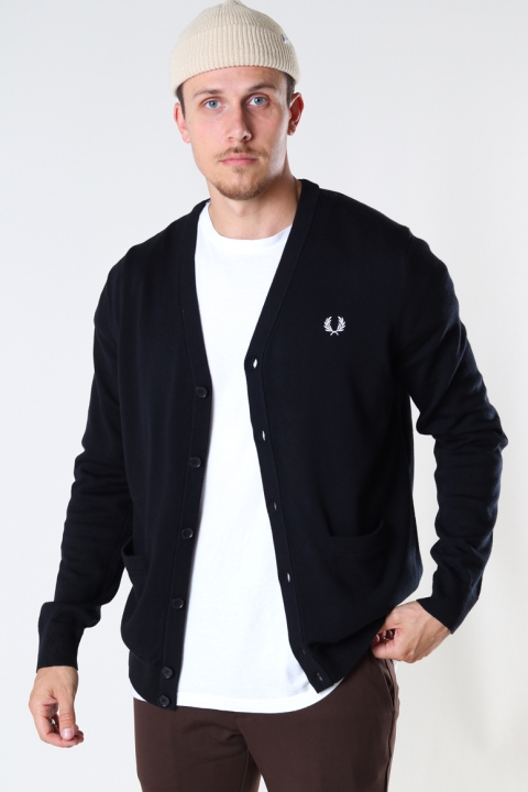 Fred Perry CLASSIC CARDIGAN 102 Black
